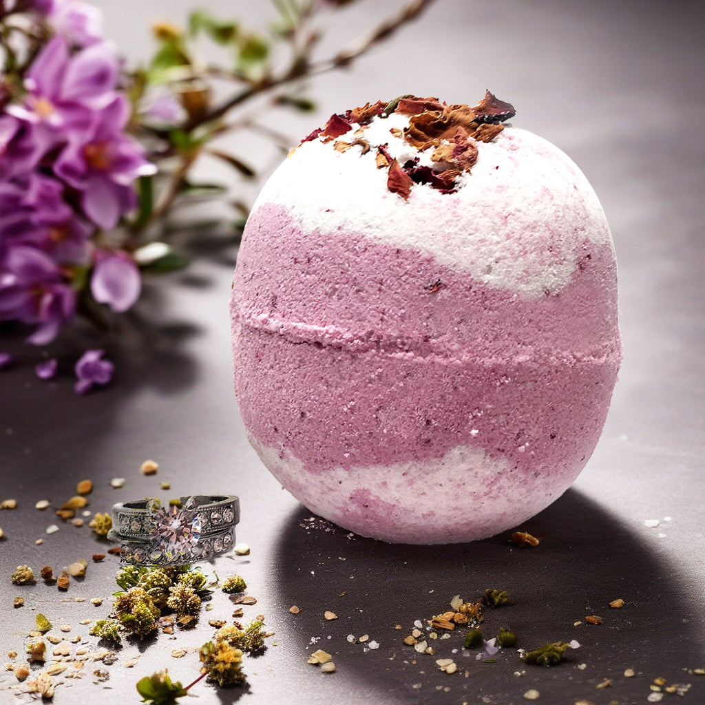 Bed Of Roses Surprise Bath Bomb: Luxury Silver Ring Inside!-2