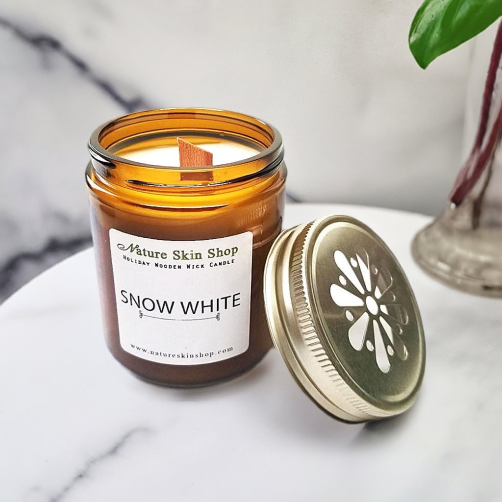 Snow White Wood Wick Soy Candle-1